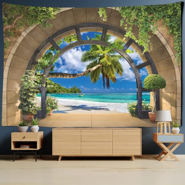 Paysage Peinture Tapisserie Tenture Murale Coloré Paysage Naturel Bohème Voyage Matelas Studio Salon Art Décor K18 200x150cm