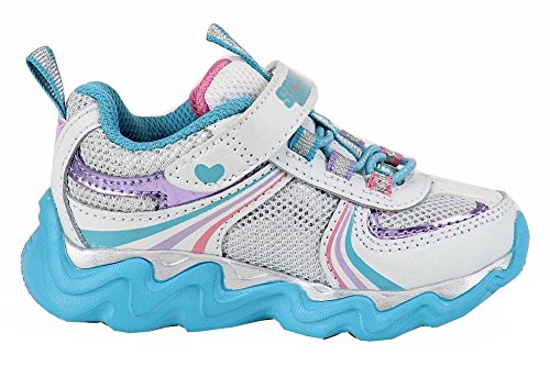 Skechers Toddler Girl's Cosmic Wave Litebeam White Fashion Sneakers Shoes Sz: 53