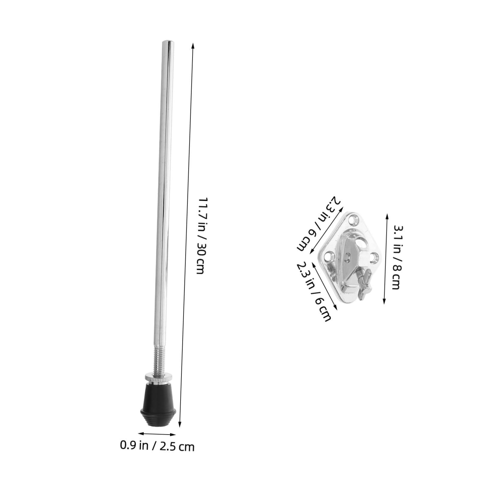 Levemolo Professional Metal Drum Set Accessories 2 Pack Bass Drum Legs Kit Drum Spurs Drum Stand Feet Replacement Parts for Drummers