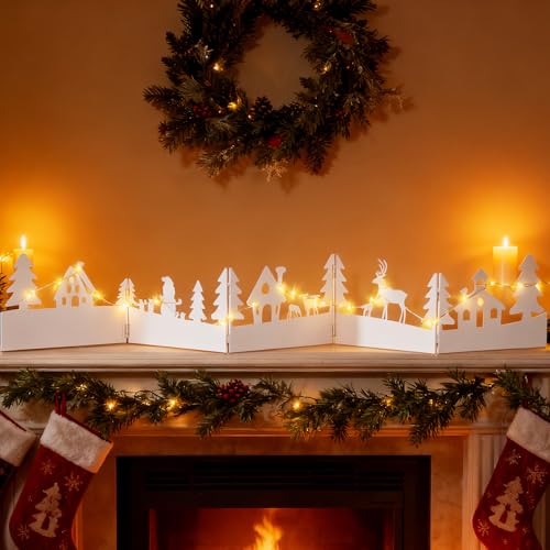 Inweder Weihnachtsdeko mit Lichterkette für Fenster Innen: 100 x 13cm...