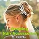 Flovel Braut Haarschmuck Perlen Blumen Haarranke zur Hochzeit Silbernes Perlen Strass Haarband für Frauen