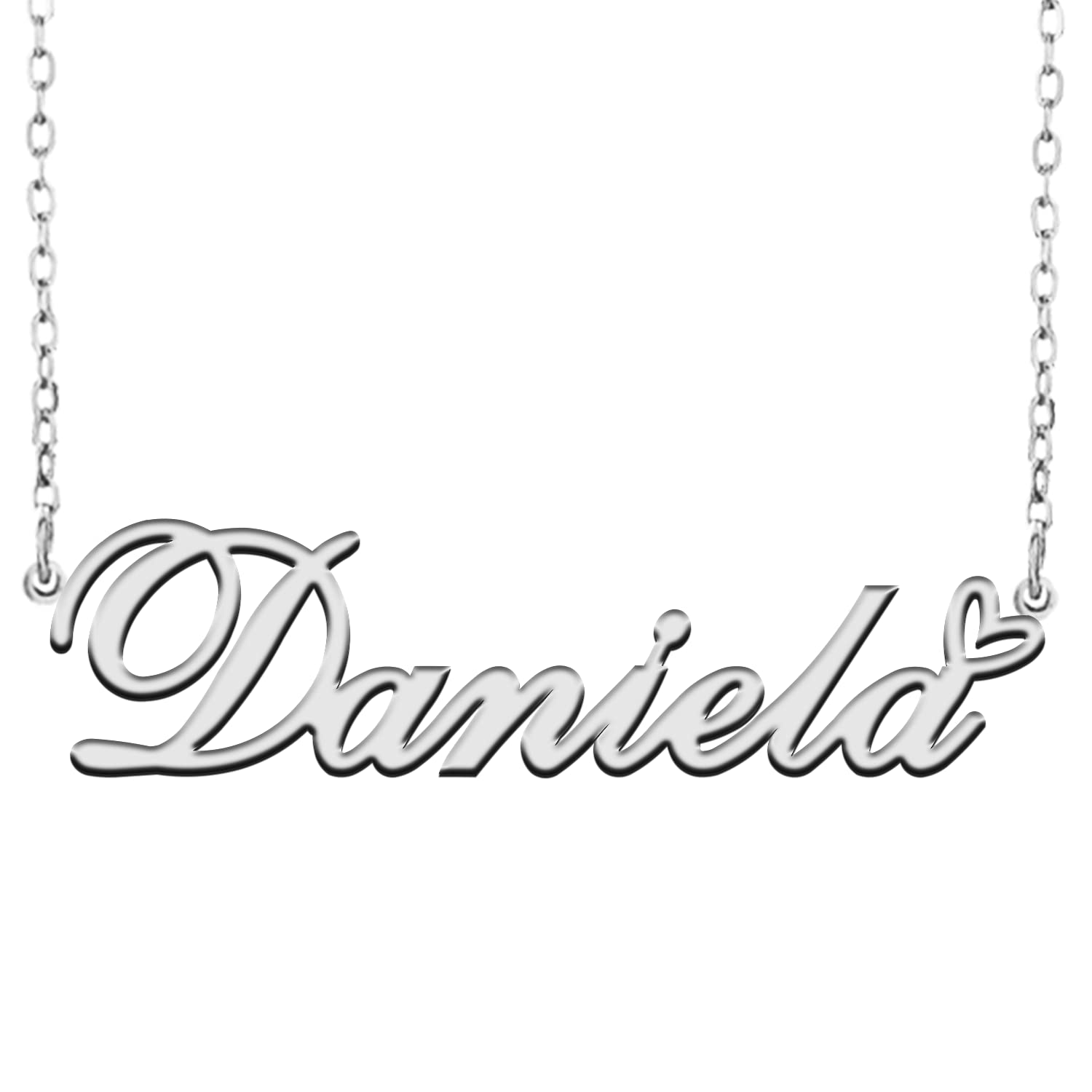 RONKAHSHOWCustom Name Necklace Customized Personalized Pendant Name Necklace with Heart Name Necklace for Women Best Gift for Girl Birthday Mother’day Christmas wedding