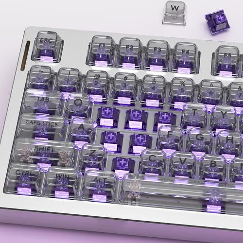 Image of Outemu Violet Heavy Tactile Keyboard Switches with Diffuser(20Pcs) | Hot-swap Pre-Lubed 5 Pin 40gf Office Typing Switches,Dustproof MX Style Smooth feel for Mechanical Gaming Keyboards