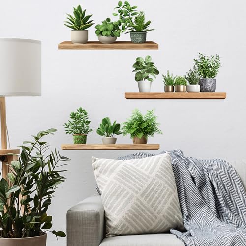 Image of Green Plants Wall Stickers 3D Bonsai Tropical Betterfly Creative Vinyl Peel and Stick Removable Wall Art for Living Room Bedroom Home Office (Green Plant 6)