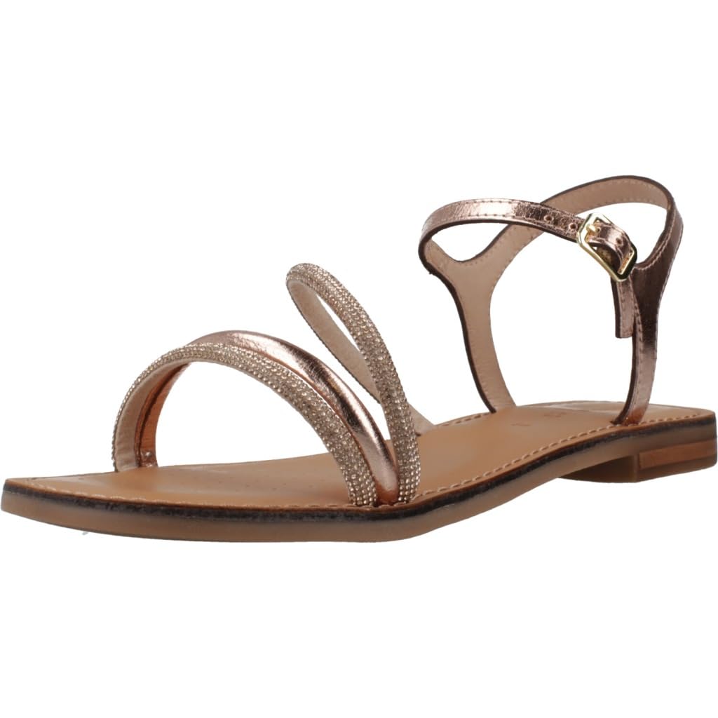 Geox Maddalusiac Flat Sandals Women's Copper Size 40 (6.5)