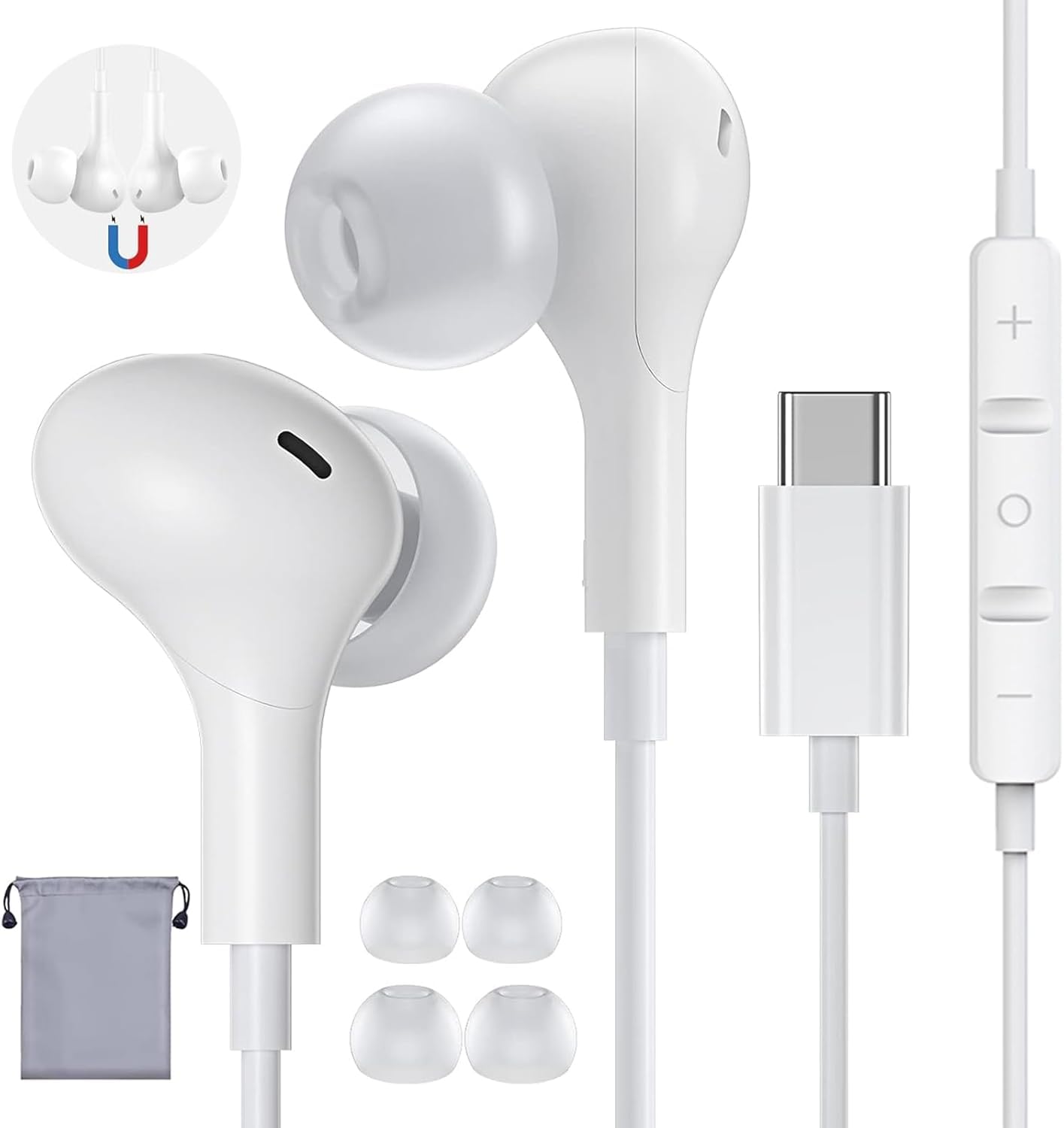 じ　イヤホン　タイプC 有線　マイク　リモコン 折れ曲がり　動作OK Amazon.co.jp: xunbida タイプc イヤホン 有線 マイク付き