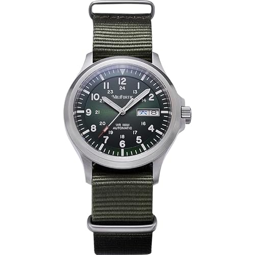 FTEOXLC 39mm Field Military Day-Date Sport Men Watch NH36 Stainless Steel Automatic Diving Wristwatch for Men, V 1, Military