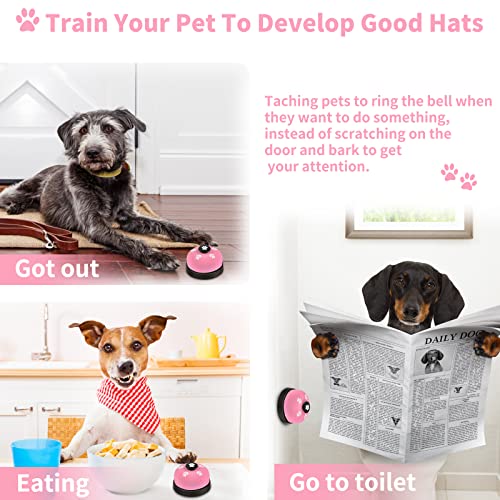 image for JIMEJV 2 Pack Dog Doorbells, Pet Training Bells for Go Outside Potty T