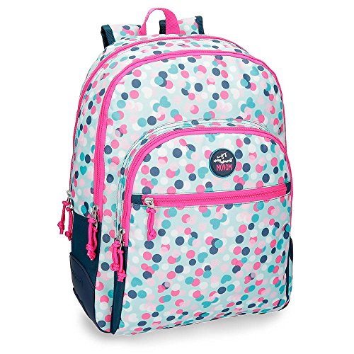 Movom Confeti Mochila Escolar Doble Compartimento Multicolor 33x44x13 5 cms Poliéster