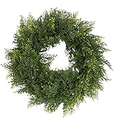 Admired By Nature 20" Inches Faux Cedar Wreath with Berry Holiday Christmas Wreath for Front Door...
