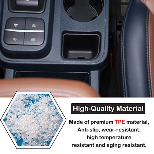Aunginsy Car Cup Holder Rear Storage Slot Pad Compatible with Ford Maverick 2022 2023 Central Console Cup Holder Storage Box Organizer Tray Armrest Storage Secondary Container Insert TPE Accessories - Image 4