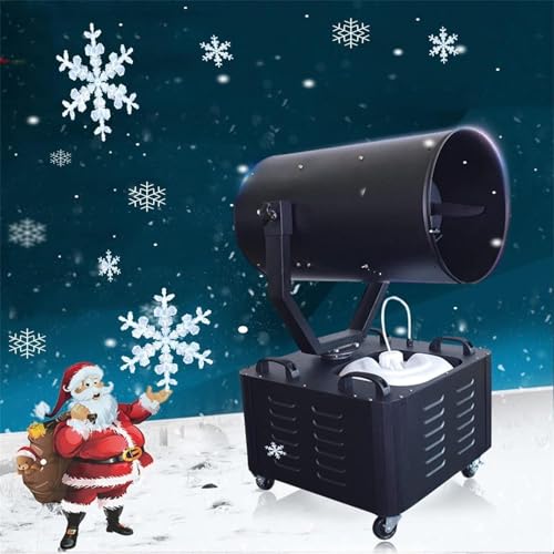 Máquina de nieve profesional de 3000 W, generador de copos de nieve para escenarios con control remoto, alcance de chorro de 10 a 15 m, efecto perfecto para Navidad al aire libre miniatura 1