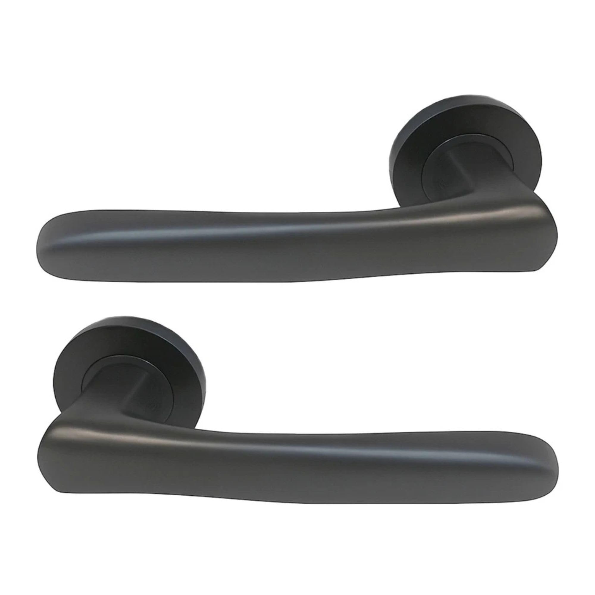 UAP Limited Uap Fern Matt Black Internal Door Handles Pair- Premium Zinc Lever Design For Modern Interiors from B&Q