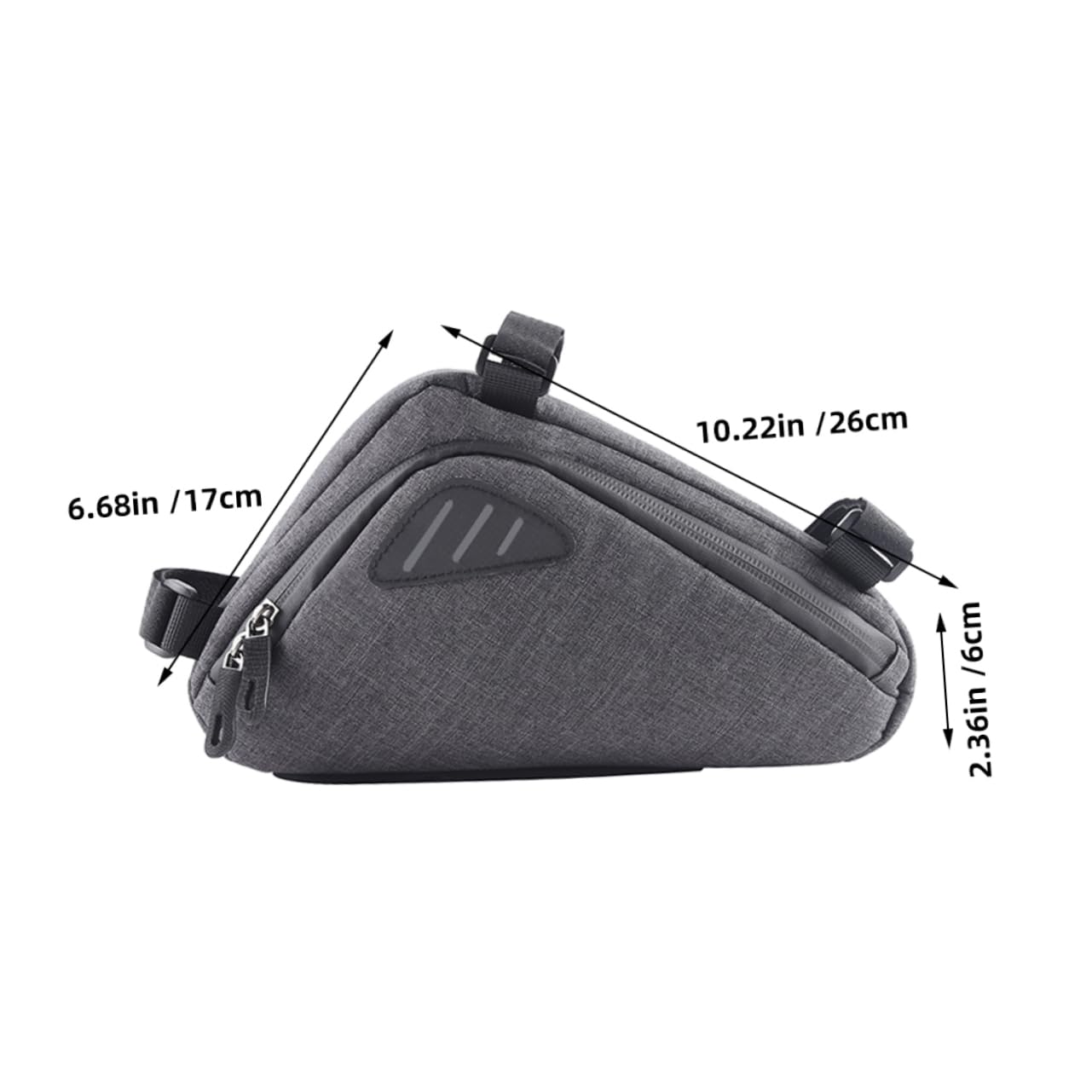 SUPVOX 2pcs Bicycle Frame Bag Reflective Triangle Storage Pouch for Mountain and Road Bikes High Visibility Design for Phone Wallet Keys and Tools