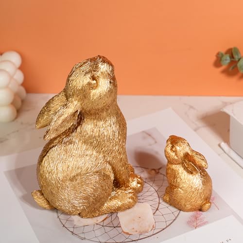 2 Figuras de Conejo de Resina para Pascua miniatura 6