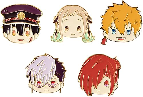 Hanako-kun Broche Anime Aseo Hanako kun Yashiro Nene Coaplay Pins Jewerly, Acero aleado, No es una piedra preciosa