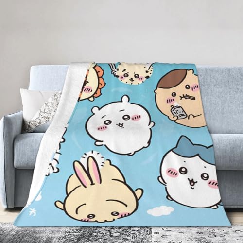 ちいかわ ハチワレ 毛布 ブランケット 夏用 冷房対策 フランネル生地 シングル ふんわり エアコンブランケット オールシーズン おしゃれ 掛け毛布 膝掛け かわいい キャラクター 四季適用 40"X30"