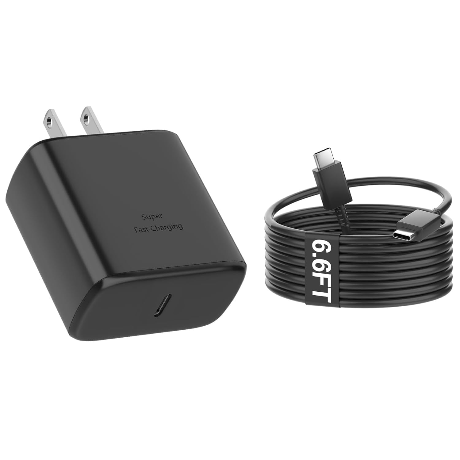 Samsung 45W Super Fast Charger, for Samsung Galaxy S24 S23 S22 Ultra Charger Fast Charging Cord, USB C Charger Block with 6.6FT Cable for Samsung Galaxy S24/S23/S22/Plus/Ultra/FE/Note 20/10