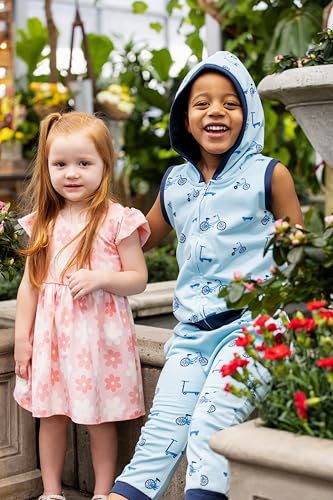 Image of monica + andy Short Sleeve Let's Dance Dress, Organic Cotton Playwear Clothes for Girls, Kids, Toddler & Infant Sizes