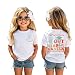 BOUTIKOME Kindergarten Graduation Shirt for Girls Peace Out Kindergarten T-Shirt Kid Last Day of School Short Sleeve Tee Tops (White,7 Years)