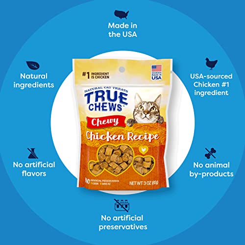 Blue Buffalo True Chews Natural Chewy Cat Treats, Chicken 3 oz bag - Image 6