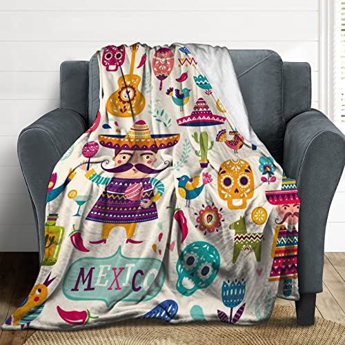Couverture cheval squelette polaire pour soirée canapé et lit