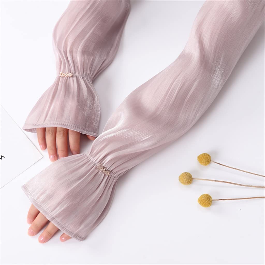 EYHLKM Mangas de Seda de Hielo Mangas Sueltas para Mujer Mangas de Hielo para Conducir Guantes Mangas Mangas de Mano de Verano para Mujer