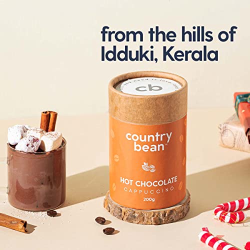 Image of Country Bean Cappuccino Hot Chocolate, 200G, Enjoy Hot Or Cold, Perfect Beverage, Vegetarian