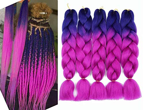 Braiding Hair Synthetic Hair Extensions Kanekalon Fiber for Ombre Twist Braids Hair High Temperature (b46)