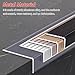 Threshold Strip，Flooring Transition Strip，Floor Transition Strip Anti-Slip Stair Nosing Edge Trim for Staircase/Step, Extra Wide Floor Transition Strips & L Molding Trim, Aluminum Stairs Edging Protec