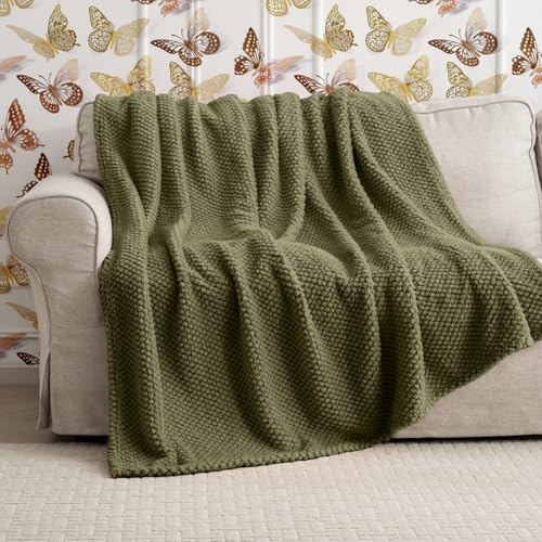 Super Soft 300GSM Green XL Throw Blanket for...