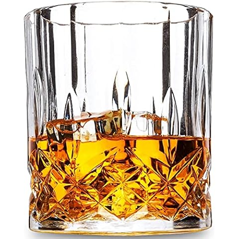 Syanka Imported Old Fashioned Round Whiskey Glass Set 6 (Barware for Scotch, Bourbon, Liquor and Cocktail Drinks, 320 ML) Cover
