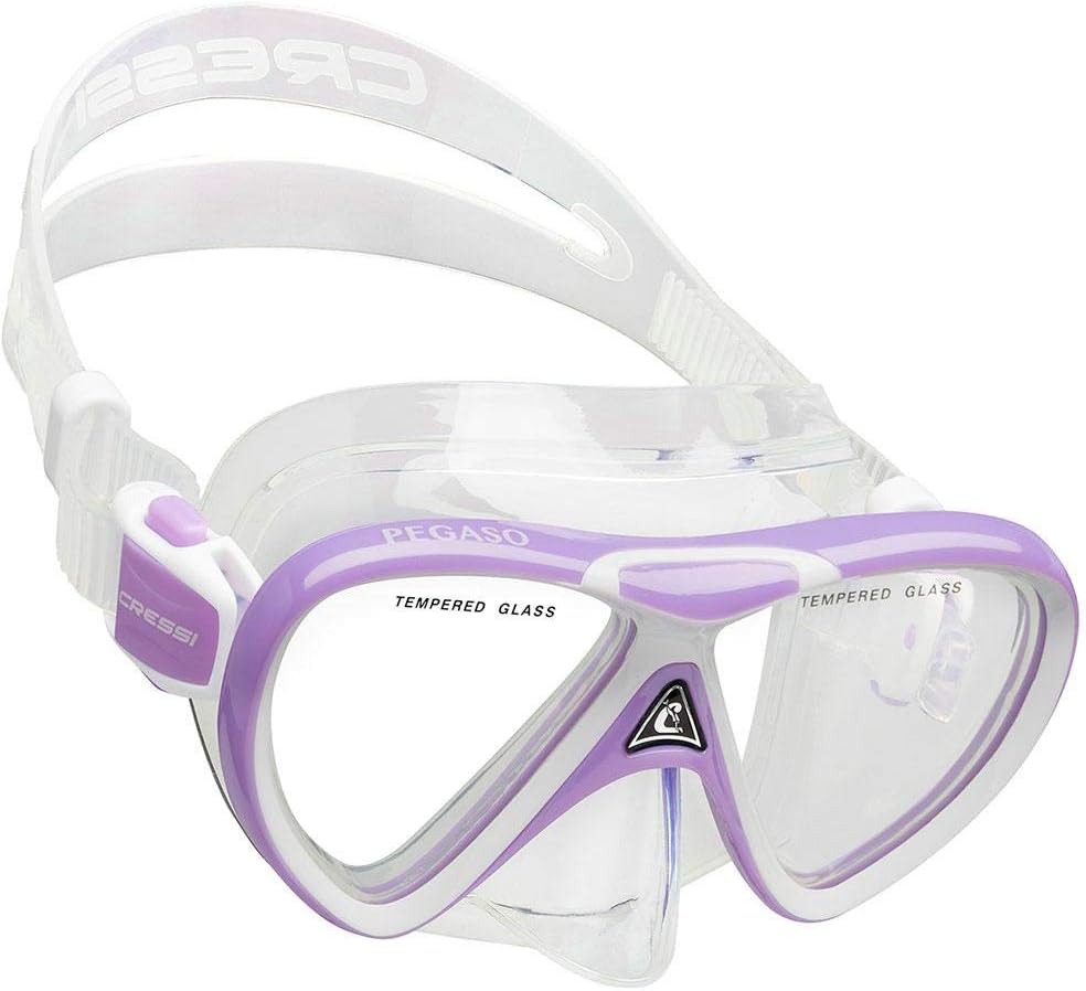 Cressi Snorkeling Silicone Set (Mask & Snorkel) for Kids ages 5 to 15 years old - Pegaso & Iguana: designed in Italy