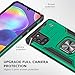 Asuwish Phone Case for Samsung Galaxy A31 with Tempered Glass Screen Protector Cover and Ring Holder Stand Slim Hybrid Protective Mobile Kickstand Cell Accessories A 31 4G 31A A315G Women Men Green