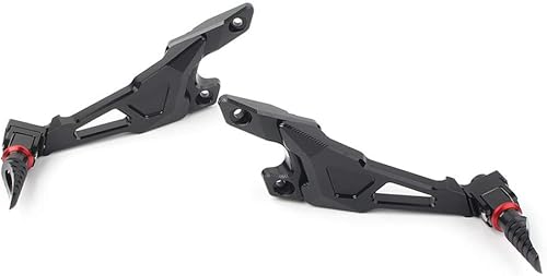 Miniatura 3 de GZYF Reposapiés trasero para motocicleta, pedales de pasajero, conjunto de clavijas para BMW S1000RR 2010-2018, color negro