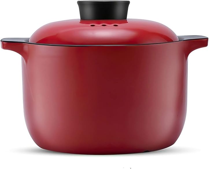 Hldmuxbf pentola in ceramica rossa casseruola