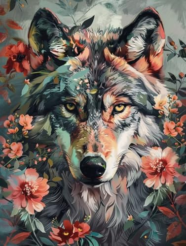 Diamond Painting Loup Broderie Diamant Kit Complet XL 100x130cm