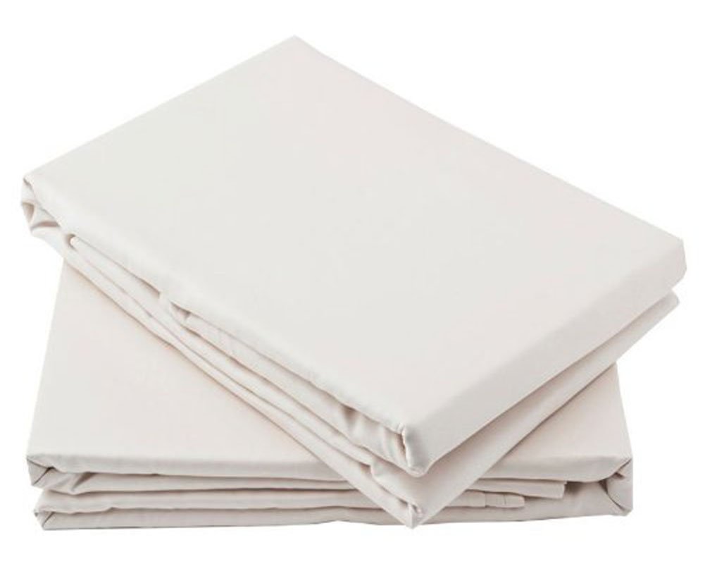 Emma Barclay 180 Thread Count Percale Fitted Sheet in Ivory - Three Quarter Bed — image 1