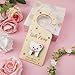 Tooth Fairy Door Hanger, 3D Wooden Tooth Keepsake Box Tooth Door Hanger Cute Hanging Tooth Holder Tooth Box Tooth Fairy Box for Kids Lost Teeth Encourage Gift Room Decoration (Pink)