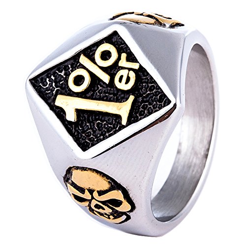 Image of Genuine Stainless Steel Ring Jewelry for Men Fashion Punk Biker Skull Rings