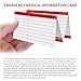 24 Pack Red Medical Condition and Emergency Contact Id Wallet Card Emergency Medical Information Card Medical Alert Wallet Card Pocket Size Medication List and Medical Cards for Caretakers