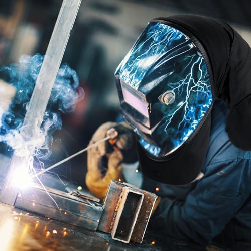 HARFINGTON Welding Helmet Cover and Helmet Bib Set FR Cotton Welding Helmet Headcover Wrap-Around Helmet Bib Welding Accessories with Press Fit Seal for Most Welding Helmets, Black - Image 7