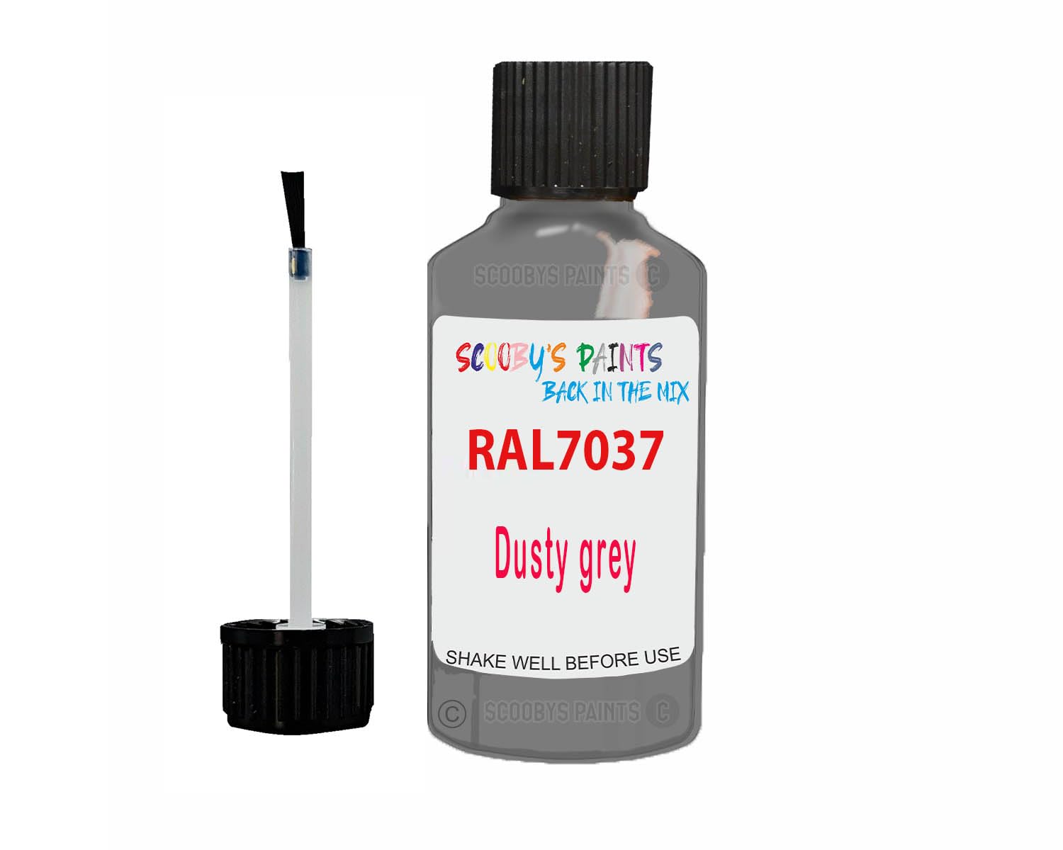 SCOOBYS PAINTS BACK IN THE MIX Anti Rust Direct to Metal Paint Protection prevents Corrosion indoor & Outdoor gloss Finish (30ML Tester Bottle, RAL7047 Telegrey 4)