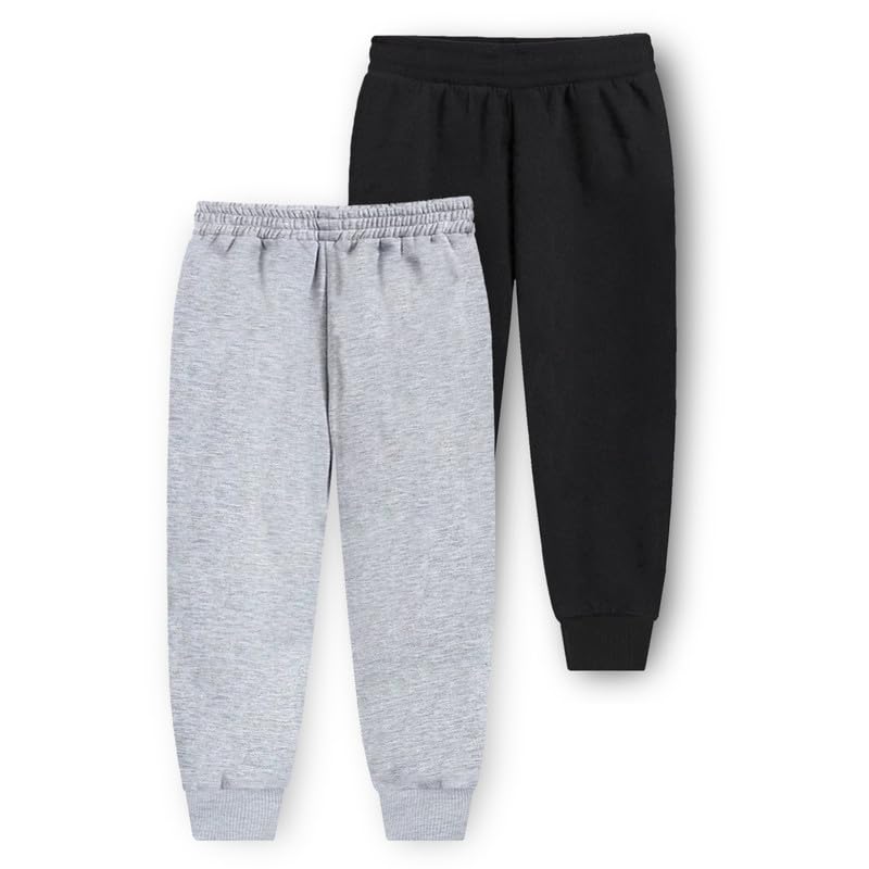 Image of Trampoline Kids Cotton Blend Trackpants Pack of 2 with Drawstrings & Ribbed Cuffs | Vibrant Printed Joggers for Boys & Girls | Soft Waistband & Side Pockets | Everyday Comfy Wear