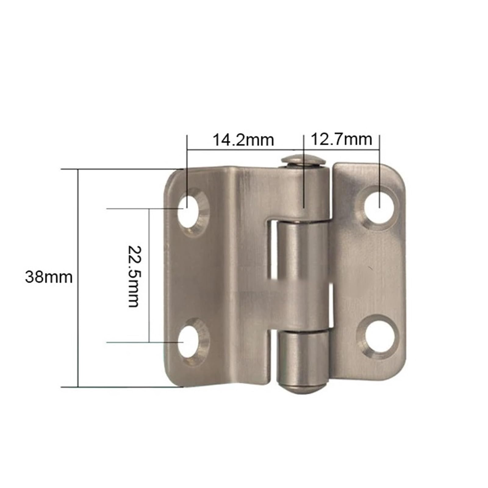 Bisagra de puerta reversible con cierre automático Bisagra Cepillada Plegable De Acero Inoxidable 10 Piezas