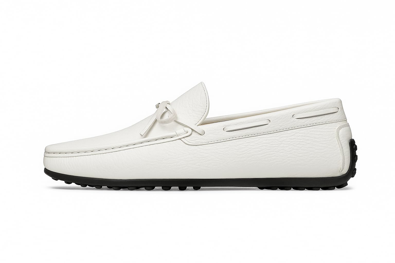 micheal feraas Mens Premium White Leather Loafer with lace | Genuine White Leather Loafers-picture-16