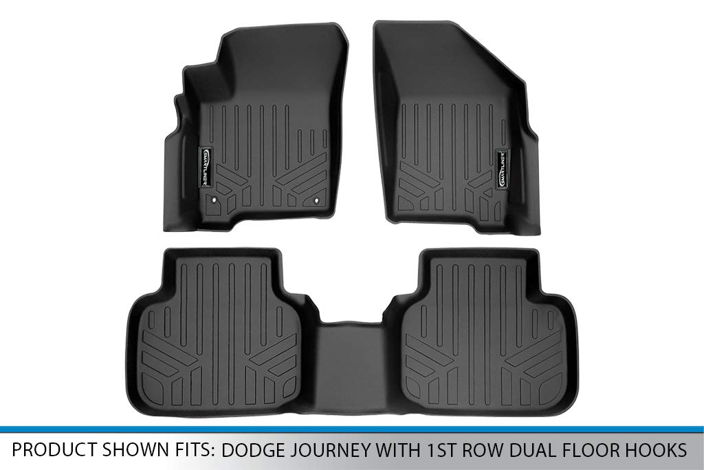 SMARTLINER Custom Fit Floor Mats 2 Row Liner Set for 2010-2020 Dodge Journey — view 5