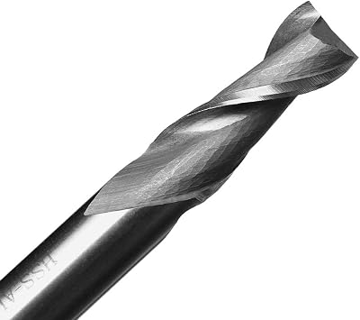 Zkenyao-Router Bit 4mm 6mm 8mm 10mm 12mm CNC Machines Tool Milling Cutter, 2 Flute Straight Shank End Mill Router Bit, 1PC, Use Safety Reliable Cutting Edge Length 1pc 4mm