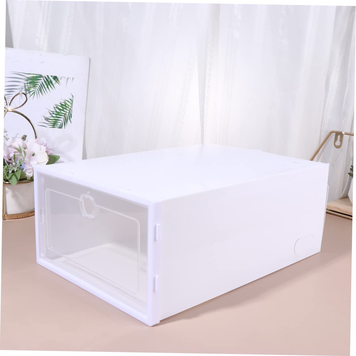 OFFSCH 6pcs Type Transparent Shoe Box Thickened Shoes Organizer for for Sneakers High Heels Boots Compact Design for Closet and Entryway Display