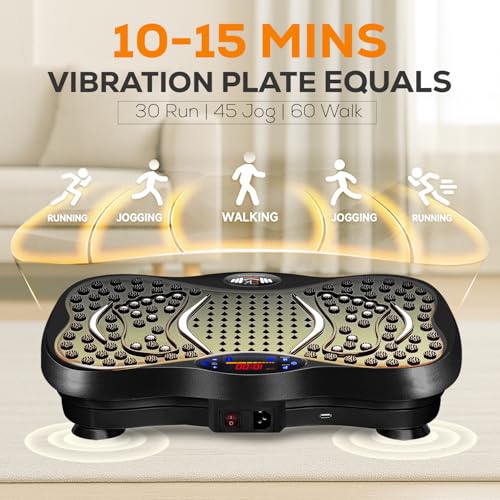 FK Sports Vibration Plate for Fat Burn, Muscle Toning, Lymphatic Support - Upgraded Whole Body Fitness Machine with 99 Intensity Levels, Auto/Manual Modes, Bluetooth, Remote & 265 lbs Capacity - Image 5